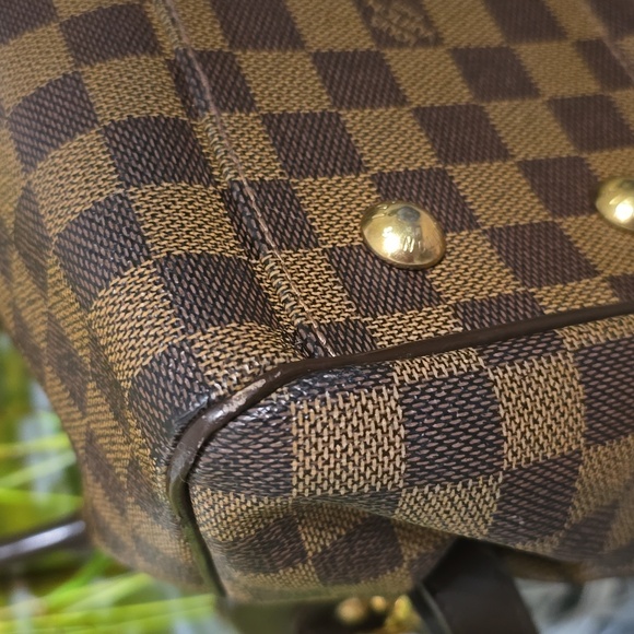 Louis Vuitton Trevi PM Damier Ebene Brown Top Handle Shoulder Bag Authentic COA - Picture 12 of 16
